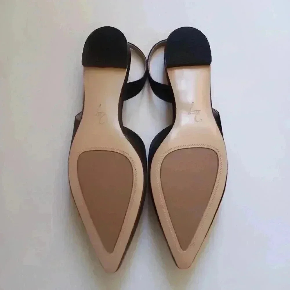 NATURALIZER 27 Edit 7-7.5 & 7.5-8 'Makenna' Sling Back Pointed Toe D'Orsay Flats - Picture 11 of 15